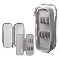 リヒトラブ XCOA リバーシブルクリヤーペンケース ライト 筆箱 高級筆記 クリヤーグレー A3810-27 1個（直送品）