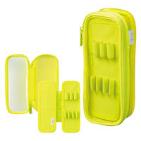 リヒトラブ XCOA リバーシブルクリヤーペンケース ライト 筆箱 高級筆記 ネオンイエロー A3810-5 1個（直送品）