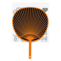 新日本カレンダー 新日本 ジャンボうちわキット(オレンジ) 7064 1セット(1本×3)（直送品）