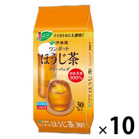 (水出し可)伊藤園 ワンポット ほうじ茶 エコティーバッグ 1セット(30バッグ入×10) お茶 大容量