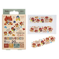 スケーター QQB1C 救急絆創膏(ばんそうこう) M 20枚入 【つむぱぱ トミカとトム】 685569-QQB1C 1箱(20枚入)（直送品）