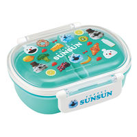 スケーター QAF2BA 食洗機対応ふわっとフタタイトランチボックス小判 【パペットスンスン】 727931-QAF2BA 1個（直送品）