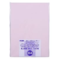 ミューズ 色上パック 色上質紙 厚口 B4 100枚入 桜 300313 1パック(100枚入)（直送品）