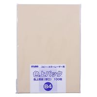 ミューズ 色上パック 色上質紙 厚口 B4 100枚入 肌 300283 1パック(100枚入)（直送品）