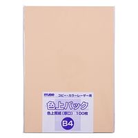 ミューズ 色上パック 色上質紙 厚口 B4 100枚入 びわ 301624 1パック(100枚入)（直送品）