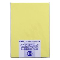 ミューズ 色上パック 色上質紙 厚口 B4 100枚入 山吹 301853 1パック(100枚入)（直送品）