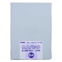 ミューズ 色上パック 色上質紙 厚口 B4 100枚入 うす水 300252 1パック(100枚入)（直送品）