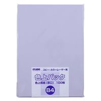 ミューズ 色上パック 色上質紙 厚口 B4 100枚入 藤 300269 1パック(100枚入)（直送品）
