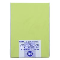 ミューズ 色上パック 色上質紙 厚口 B4 100枚入 もえぎ 300177 1パック(100枚入)（直送品）