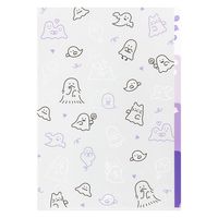 デザインフィル 3ポケットクリアホルダー A4 おばけ柄 35573006 1セット(1冊×3)（直送品）