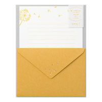 デザインフィル レターセット 箔押封筒 綿毛柄 86509006 1セット(1個×3)（直送品）