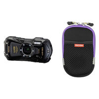リコー PENTAX 防水防塵デジタルカメラ WG-90 ブラック カメラケースセット WG-90BLK OCC135set 1セット（直送品）