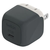 Belkin  ＢｏｏｓｔＣｈａｒｇｅ　４５Ｗ　ＵＳＢーＣ　小型充電器　ダークグレー WCA013qcDG（直送品）