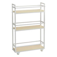 タマリビング カジュアリー スリムワゴン カジュアリー 幅158×奥行530×高さ840mm ホワイト/ホワイトアッシュ 1台（直送品）