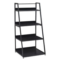 タマリビング カジュアリー マルチラック カジュアリー4段 幅600×奥行540×高さ1280mm ブラック/ブラック 1台（直送品）