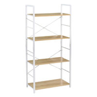 タマリビング カジュアリー オープンラック カジュアリー4段 幅600×奥行300×高さ1250mm ホワイト/ナチュラル 1台（直送品）