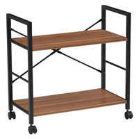 タマリビング カジュアリー オープンラック カジュアリー2段 幅600×奥行300×高さ560mm ブラック/ブラウン 1台（直送品）