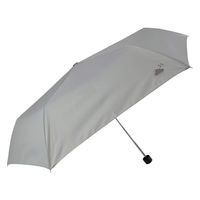 アテイン 55cmミニ 無地 PVC袋付き グレー 5282GY 1セット(1本×3)（直送品）