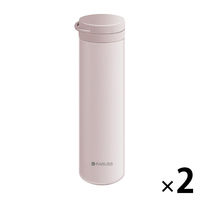 冷温スリム水筒 2個セット ピンク 熱中症対策用品 オールシーズン 3WAY ストラップ付き 冷温ボトル 冷却グッズ KO426（直送品）
