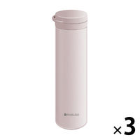 冷温スリム水筒 3個セット ピンク 熱中症対策用品 オールシーズン 3WAY ストラップ付き 冷温ボトル 冷却グッズ KO426（直送品）