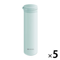 冷温スリム水筒 5個セット グリーン 熱中症対策用品 オールシーズン 3WAY ストラップ付き 冷温ボトル 冷却グッズ KO426（直送品）