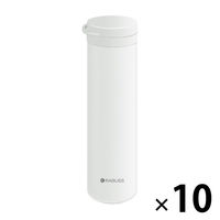 冷温スリム水筒 10個セット アイボリー 熱中症対策用品 オールシーズン 3WAY ストラップ付き 冷温ボトル 企業 団体用 KO426（直送品）