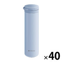 冷温スリム水筒 40個セット ブルー 熱中症対策用品 オールシーズン 3WAY ストラップ付き 冷温ボトル 企業 団体用 KO426（直送品）