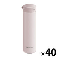 冷温スリム水筒 40個セット ピンク 熱中症対策用品 オールシーズン 3WAY ストラップ付き 冷温ボトル 企業 団体用 KO426（直送品）