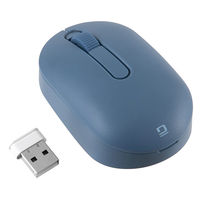 ナカバヤシ 無線静音 カードサイズマウス 3ボタン BlueLED ブルー MUS-RKT246BL 1個（直送品）