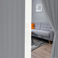 サンローズ 4枚組 カーテン レースカーテンセット トラビス 1000×1000mm ネイビー 1セット(4枚入)（直送品）