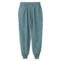 ケアファッション 麻混楊柳リブパンツ グリーン M W01398291 1着（直送品）