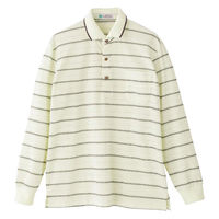 ケアファッション 麻混隠れファスナーポロシャツ グリーン M W0182136631 1着（直送品）