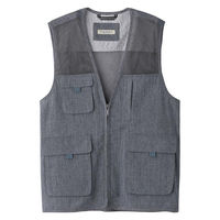 ケアファッション 麻混楊柳多機能ポケットベスト ネイビー LL W0182138013 1着（直送品）