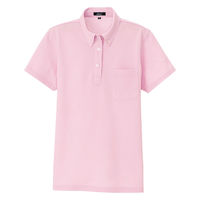 アイトス ボタンダウン半袖ポロ ピンク 7 7617-160-7 7617 1枚（直送品）
