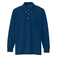 アイトス ボタンダウン長袖ポロ ネイビー S 7616-108-S 7616 1枚（直送品）