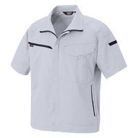 アイトス 半袖ブルゾン シルバーグレー 4L 6842-003-4L 6842 1着（直送品）