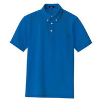 アイトス ボタンダウン半袖ポロ ブルー 5L 7617-106-5L 7617 1枚（直送品）