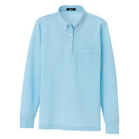 アイトス ボタンダウン長袖ポロ サックス 7 7616-107-7 7616 1枚（直送品）