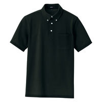 アイトス ボタンダウン半袖ポロ ブラック 3L 7617-110-3L 7617 1枚（直送品）