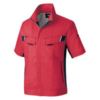 アイトス 半袖ブルゾン レッド S 6832-009-S 6832 1着（直送品）