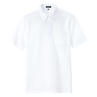 アイトス ボタンダウン半袖ポロ ホワイト 7 7617-101-7 7617 1枚（直送品）