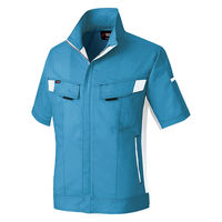 アイトス 半袖ブルゾン サックス 3L 6832-007-3L 6832 1着（直送品）