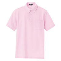 アイトス ボタンダウン半袖ポロ ピンク 4L 7617-160-4L 7617 1枚（直送品）