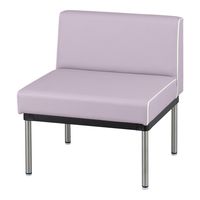 アズワン ロビーベンチ(夜光タイプ・背付き)600×580×400/670mm ピーチ LS-06BP 1個 9-1589-03（直送品）