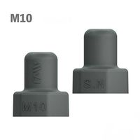 エスコ M10 シンングルナット用保護キャップ(エラストマー/グレー/2個 EA983FM-810 1袋（直送品）