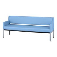 アズワン ロビーベンチ(両端ひじ置き付)1800×610×420×760mm グレープ ARES1800-V 1台 9-1551-04（直送品）