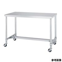 アズワン 静音ステンレス作業台(H枠) キャスター付 幅750×奥行600×高さ800mm WHC-7560-SI_U75 1個（直送品）