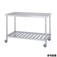 アズワン 静音ステンレス作業台(スノコ棚) キャスター付 幅900×奥行600×高さ800mm WSC-9060-SI_U75 1個（直送品）