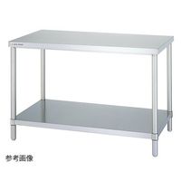 アズワン 静音ステンレス作業台(ベタ棚) 幅1500×奥行450×高さ800mm WBN-15045SI 1個 4-6986-14（直送品）