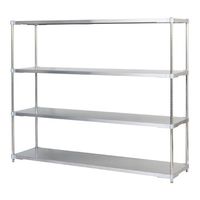 アズワン ステンレスシェルフ W1510×D460×H1500mm ASGSS4-46150 1セット 60-6339-18（直送品）